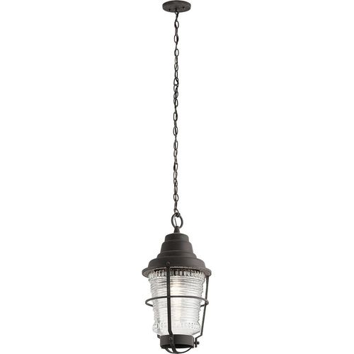 Pendelleuchte außen Aluminium Glas E27 IP44 H: max. 211,8 cm Zink verwittert Vintage Design Außenlampe