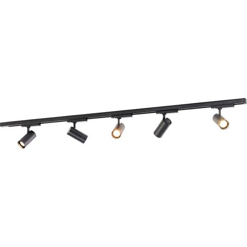 Qub Zoom - LED Schienensystem - Schwarz - 3-Phasen - 200cm - 5x Spots - I-Form - 20W/25W/30W - 2700K/3000K/4000K
