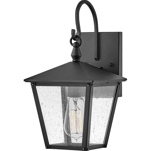 Außenwandleuchte Glas Aluminium IP44 H: 35,1 cm Schwarz Rustikal
