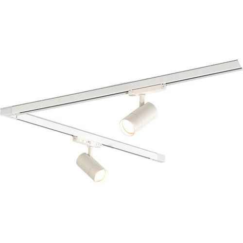 Qub Zoom LED Schienensystem – 2x 100cm – L-Form – 2x Strahler – 3-Phasen – Deckenstrahler Weiß – Einstellbare Helligkeit 20W/25W/30W – Farbtemperatur 2700K/3000K/4000K (Warmweiß bis Tageslichtweiß)