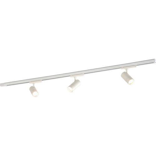 Qub Zoom LED Schienensystem – I-Form – 200cm – 3x Spots – 3-Phasen – Deckenstrahler Weiß – Einstellbare Helligkeit 20W/25W/30W – Farbtemperatur 2700K/3000K/4000K (Warmweiß bis Tageslichtweiß)