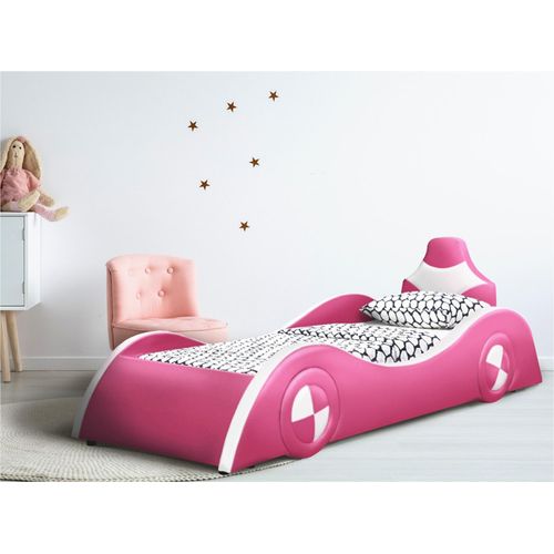Autobett Pink/Weiß