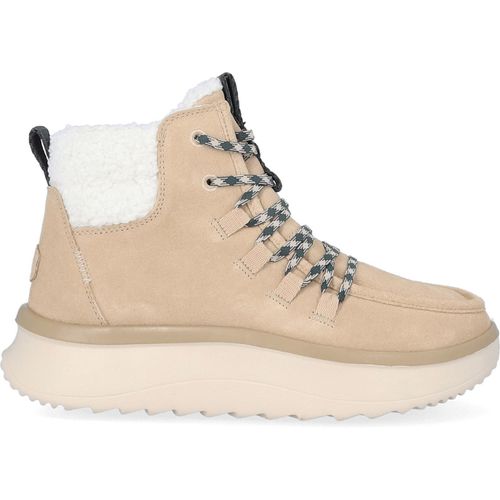HEYDUDE Wendy Apres Suede Cozy Damen Boots Beige Größe 43