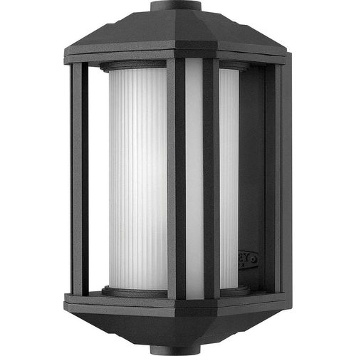 Wandlampe außen Glas Aluminium E27 IP44 29,2 cm hoch Schwarz Weiß Retro Design Wandleuchte