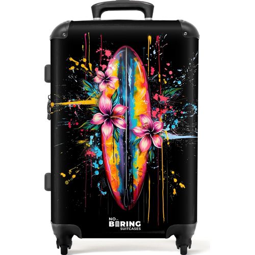 NoBoringSuitcases.com Hartschalen Koffer Mittelgroß 67x43x25 cm, 72L, Graffiti Sport: Surfbrett, Reisekoffer mit 4 Rollen