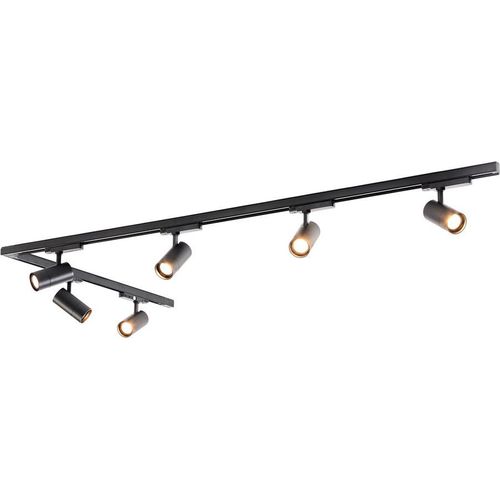 Qub Zoom LED Schienensystem – L-Form – 2 x 400cm – 8x Spots – 3-Phasen – Deckenstrahler Schwarz – Einstellbare Helligkeit 20W/25W/30W – Farbtemperatur 2700K/3000K/4000K (Warmweiß bis Tageslichtweiß)