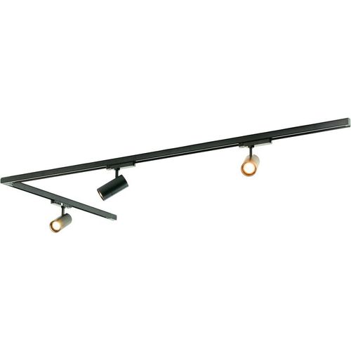 Qub Zoom LED Schienensystem – L-Form – 1x 200cm + 100cm – 3x Spots – 3-Phasen – Deckenstrahler Schwarz – Einstellbare Helligkeit 20W/25W/30W – Farbtemperatur 2700K/3000K/4000K (Warmweiß bis Tageslichtweiß)
