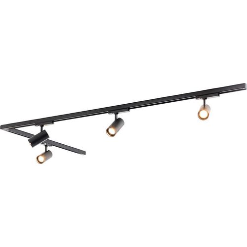 Qub Zoom LED Schienensystem – L-Form – 2x 200cm – 4x Spots – 3-Phasen – Deckenstrahler Schwarz – Einstellbare Helligkeit 20W/25W/30W – Farbtemperatur 2700K/3000K/4000K (Warmweiß bis Tageslichtweiß)