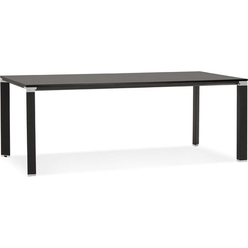 Alterego | Designertisch XLINE | Schwarzes Melaminholz | 200x100x74 cm