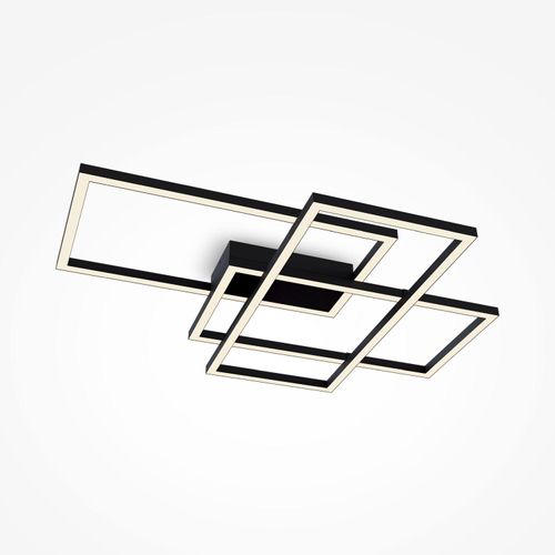 Deckenlampe LED Metall Schwarz 3000 K warmweiß 4100 lm Modern Deckenleuchte