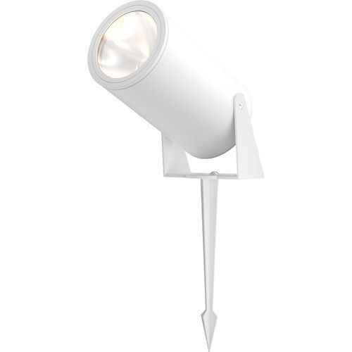 Stehlampe außen LED Aluminium Glas 26,7 cm hoch Erdspieß IP65 Weiß 3000 K warmweiß 2800 lm Modern