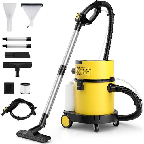COSTWAY Nass-Trockensauger 1200W, 4in1 Aschesauger 17KPA Industriestaubsauger tragbar mit 20+4L Behälter, HEPA Filter, Fernbedienung & 9 Zubehörteilen