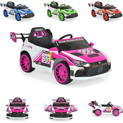 Moni Kinder Elektroauto Drift Fernbedienung 4 Motoren, Drift-Funktion, MP3, Gurt pink