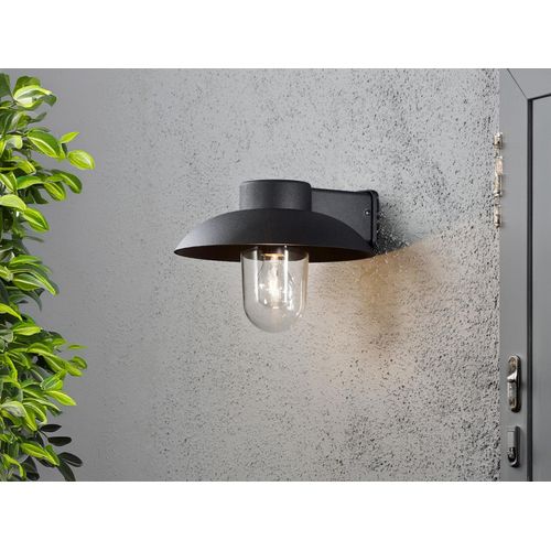 LED Außenwandleuchte Aluminium Schwarz Landhausstil Fassadenbeleuchtung Hauswand