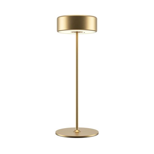 Tischlampe LED dimmbar Touch Aluminium Ø 12 cm 34,5 cm hoch in Gold rund Farbwechsel 2200-4000 K 120 lm