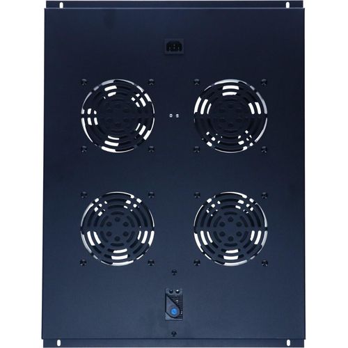 Lüftereinheit - Ventilator Paket mit 4 Ventilatoren und Thermostat geeignet für Serverschränke mit einer Tiefe von 800mm