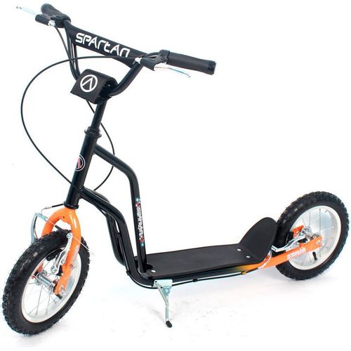 SPARTAN Kinder City Scooter mit aufblasbaren Rädern Schwarz