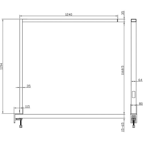 Deko-Light, Tischleuchte, Office Three Pro, Motion, 80 W, DIM, 2700/6500 K, weiß, 9000 lm, Eingangsspannung: 200-240 V/AC, Aluminium, IP 20