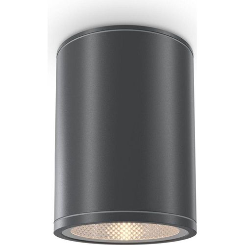 LED Deckenspot Aufputz Metall IP65 3000 K warmweißes Licht 800 lm Ø 9 cm rund Graphit Modern