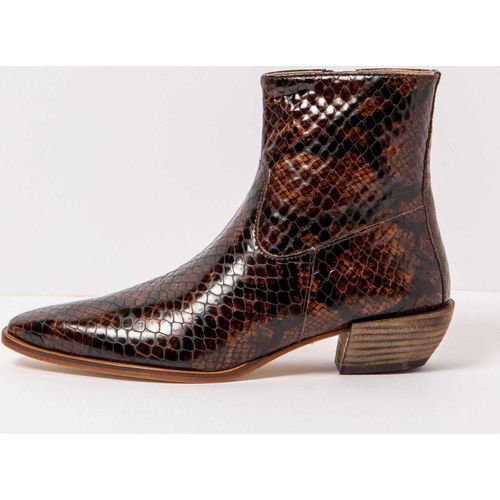 Neosens Schnürstiefel mit hoher absatz S3353 FANTASY PYTHON BROWN/ RUCHE Farbe Python brown