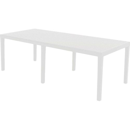 Gartentisch Dmica, Rechteckiger ausziehbarer Esstisch, ausziehbarer Gartentisch, 100 % Italy, 150x90h72 cm, Weiß