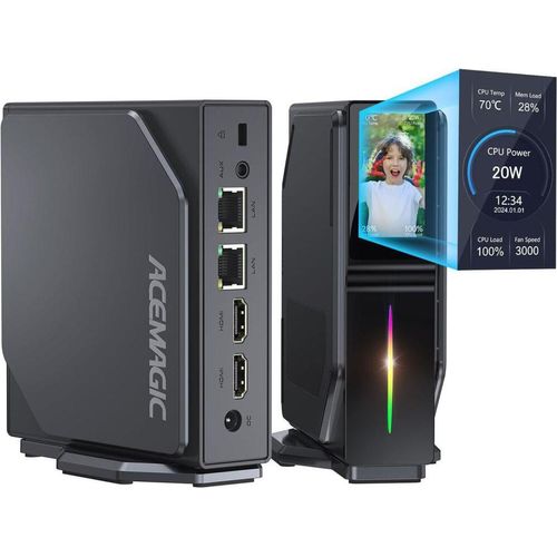 Mini-PC ACEMAGIC Intel N95, Windows 11, 16 GB DDR4, 1 TB SSD, 4K UHD, WiFi 6, BT