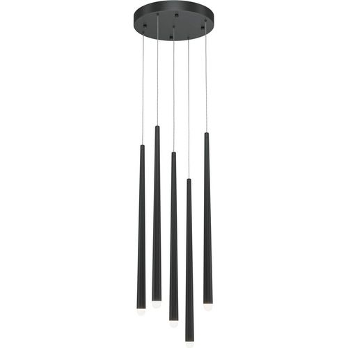 Hängeleuchte LED Aluminium B: 32 cm H: max. 369,3 cm Schwarz Weiß rund Farbwechsel 3000-4000 K 2400 lm Modern