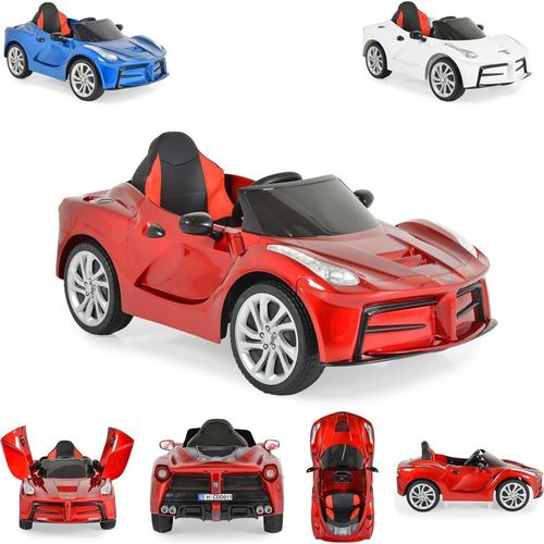 Moni Kinder Elektroauto Liberty, Fernbedienung EVA-Reifen Rücklichter Gurt MP3 rot