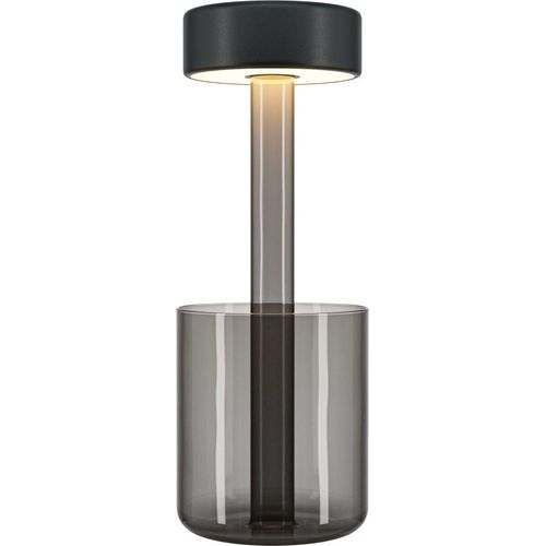Nachttischlampe LED mit Dimmer Touch Funktion Glas rund D: 12 cm 34,8 cm Grau Schwarz Farbwechsel 2200-4000 K