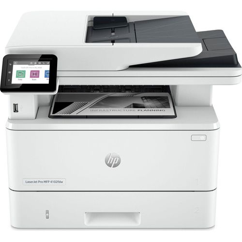 HP Laserjet Pro Mfp 4102Dw Drucker, Schwarzweiß, Drucken, Kopieren, Scannen, WLAN, Instant Ink, 2Z622F