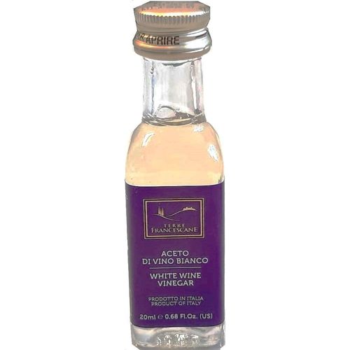 Food-United WEISSWEING-ESSIG mini Fläschchen 180x 20ml, italienischer Weissweinesig, Probierset Geschenkset von TERRE FRANCESCANE