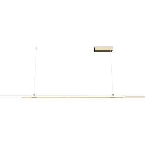 Hängeleuchte LED Aluminium H: max. 120 cm in Messing länglich 4000 K neutralweiß 2200 lm Modern Hängelampe