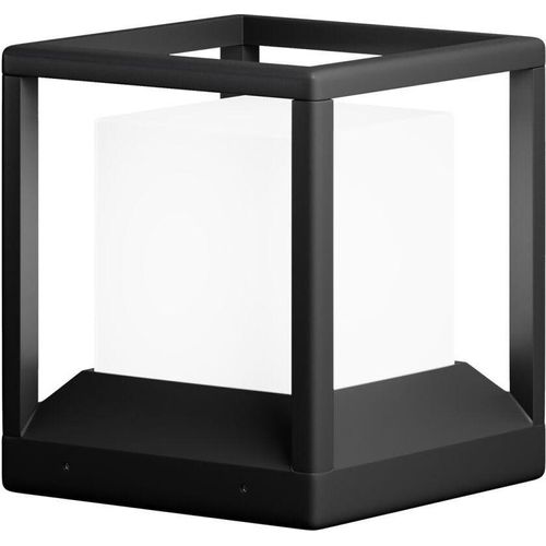 Sockelleuchte Aluminium 25,5 cm IP65 Graphit E27 eckig Modern Wegeleuchte