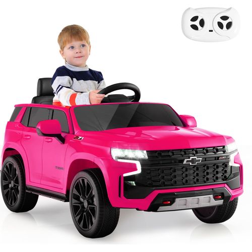 COSTWAY Chevrolet Elektroauto für Kinder, Elektrofahrzeug für Kinder ab 3 Jahren (Rosa)