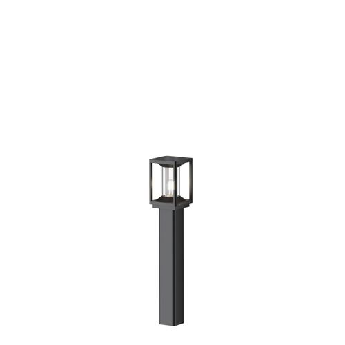 Außenleuchte Aluminium E27 IP54 75 cm Graphit eckig Modern