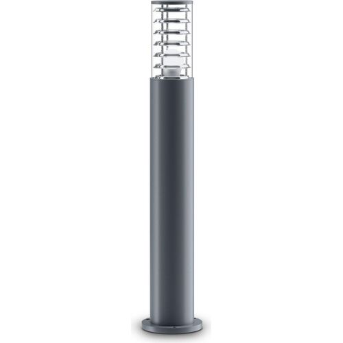 Pollerleuchte Aluminium E27 IP54 79,6 cm Grau rund Modern Stehlampe außen