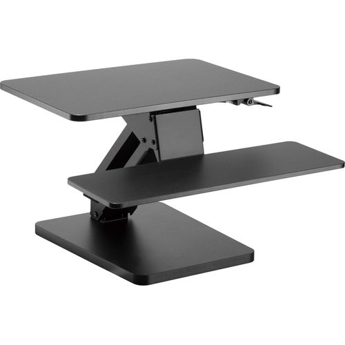 Worktrainer UPdesk One - Schreibtischaufsatz höhenverstellbar für Laptop & PC - Schreibtischerhöhung - Stehpultaufsatz für Schreibtisch - Höhe 16 - 44,5 cm - Breite 40 x 60 cm - Gasfeder - SCHWARZ