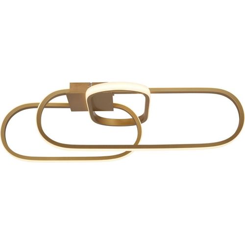 Deckenleuchte Metall Aluminium LED in Gold 3000/4500/6500 K warmweiß 2457 lm Modern Deckenlampe