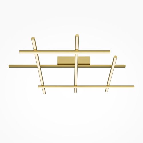 LED Deckenleuchte Aluminium 3000 K warmweiß 2250 lm in Gold Modern Deckenlampe