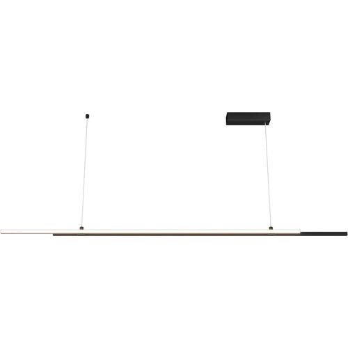 LED Pendelleuchte Aluminium neutralweißes Licht 4000 K 2200 lm H: max. 120 cm Schwarz länglich Modern