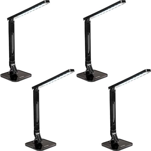Schreibtischlampe, LED, dimmbar, klappbar, 14W - 4er Set