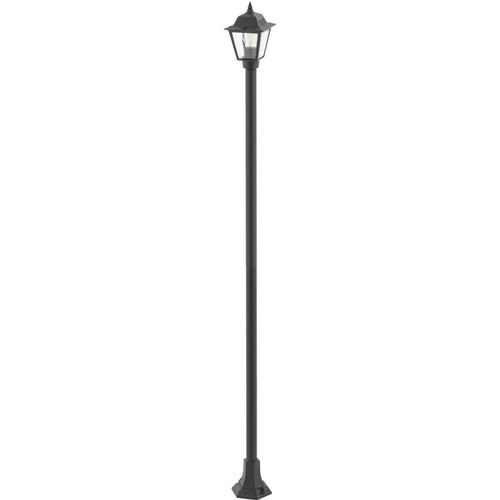 Stehleuchte außen Aluminium 200 cm hoch IP44 Schwarz E27 Rustikal Außenleuchte