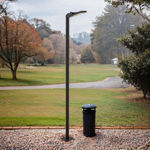 LED Außenleuchte Metall Aluminium IP65 285 cm Schwarz 3000 K warmweißes Licht 3600 lm Modern Wegeleuchte
