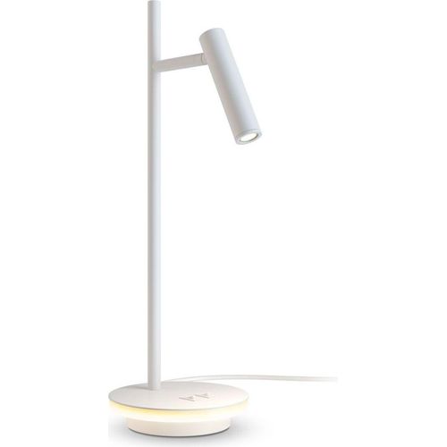 Schreibtischlampe LED Metall verstellbar 45,5 cm hoch Weiß warmweißes Licht 3000 K 589 lm Modern Tischleuchte