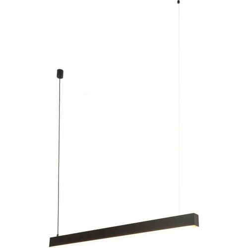 LED Pendelleuchte Metall H: max. 140 cm Schwarz länglich 4000 K neutralweißes Licht lm Modern