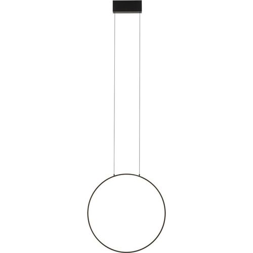 Pendelleuchte Aluminium Metall LED H: max. 140 cm Schwarz rund neutralweißes Licht 4000 K 600 lm Modern