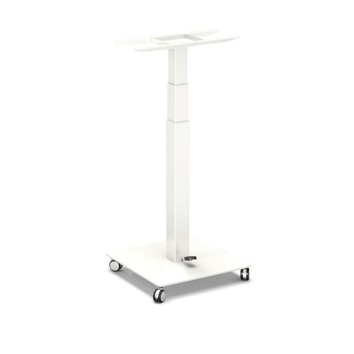 Worktrainer - TinyDesk Gasfeder Kleine Schreibtisch - Höhenverstellbares Gestell - Höhe 70,3-108,5 cm - Weiß