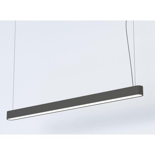 Hängeleuchte Aluminium warmweißes Licht 3000 K 3200 lm H: max. 156 cm Graphit länglich Modern