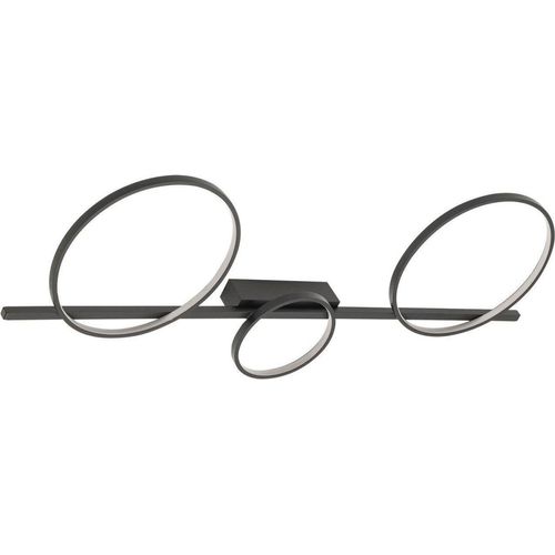 LED Deckenlampe Aluminium Schwarz länglich neutralweiß 4000 K 1200 lm Modern Deckenleuchte