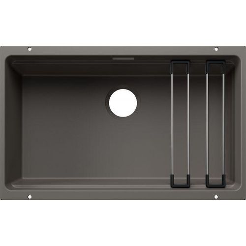 BLANCO ETAGON 700-U für Farbige Komponenten Einbauspüle SILGRANIT vulkangrau ab 80 cm ohne Ablauffernbedienung, mit Zubehör